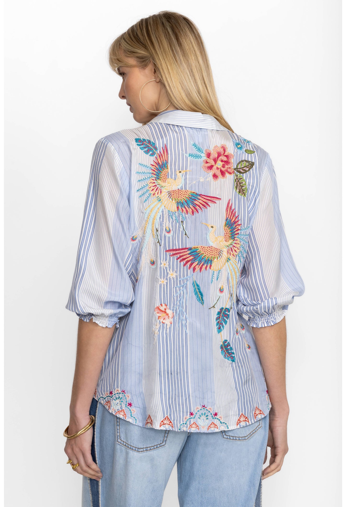 Emika Relaxed Smocked Shirt