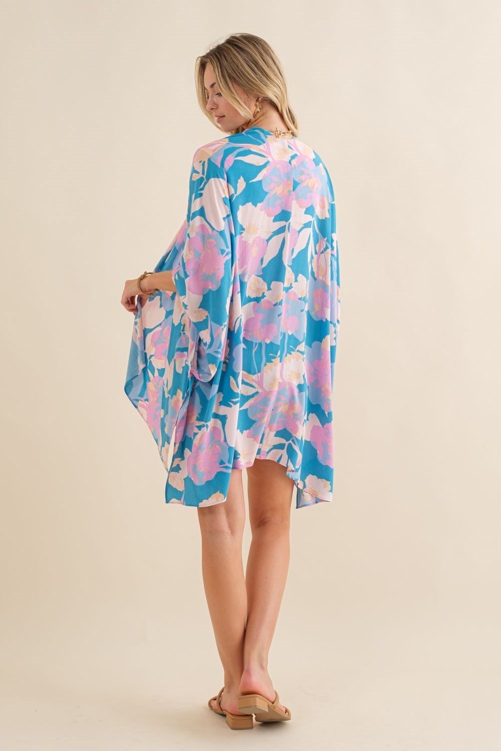 Floral Half Sleeve Kimono