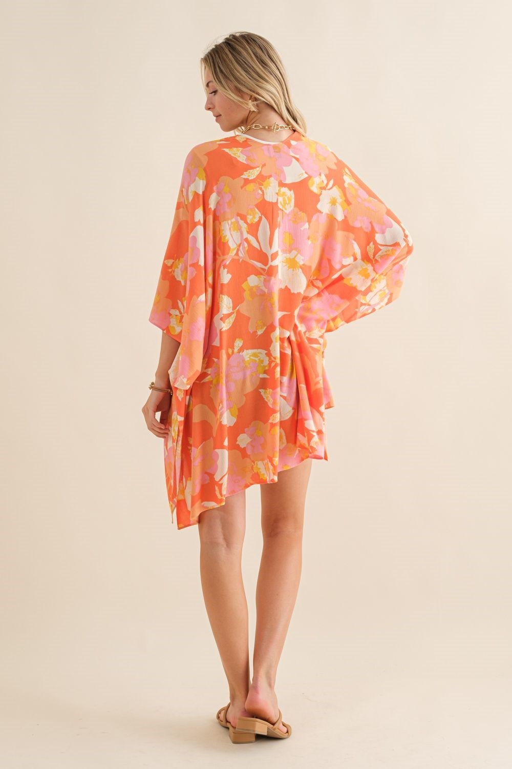 Floral Half Sleeve Kimono