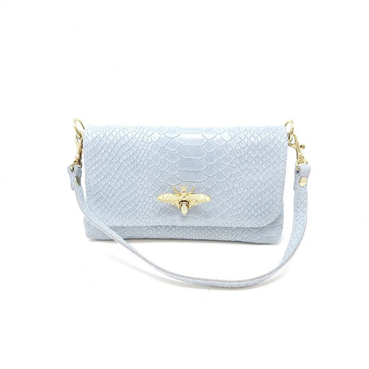 Textured Leather Butterfly Crossbody