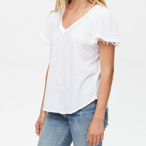 Tate Mixed Fabric Tee