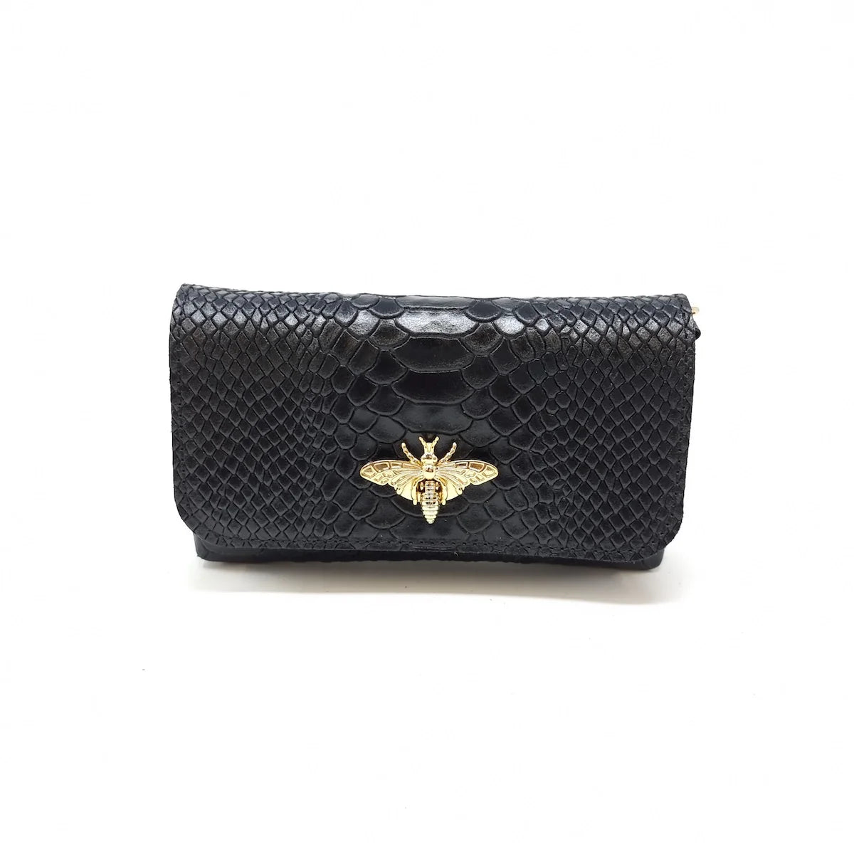 Textured Leather Butterfly Crossbody