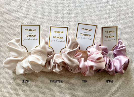 Silk Satin Soft Scrunchie in Mauve